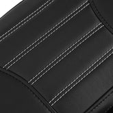 C.C. RIDER Rider Backrest Driver Backrest Pad White Stitching For BMW R18B R18Transcontinental,2020-2024